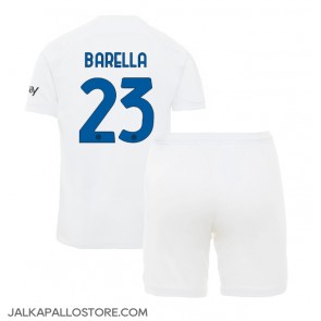 Inter Milan Nicolo Barella #23 Vieraspaita Lapsille 2023-24 Lyhythihainen (+ shortsit)